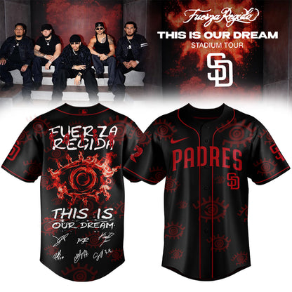 All Team X Fuerza Regida “This Is Our Dream Stadium Tour” 2026 Limited Edition Signature – Jersey