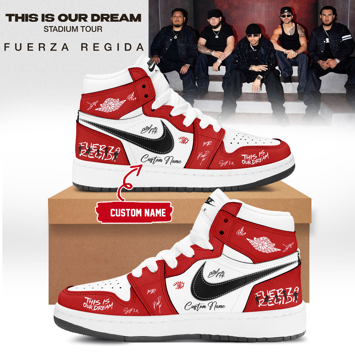 ,,.Fuerza Regida “This Is Our Dream Stadium Tour” 2026 Limited Edition Signature – Shoes