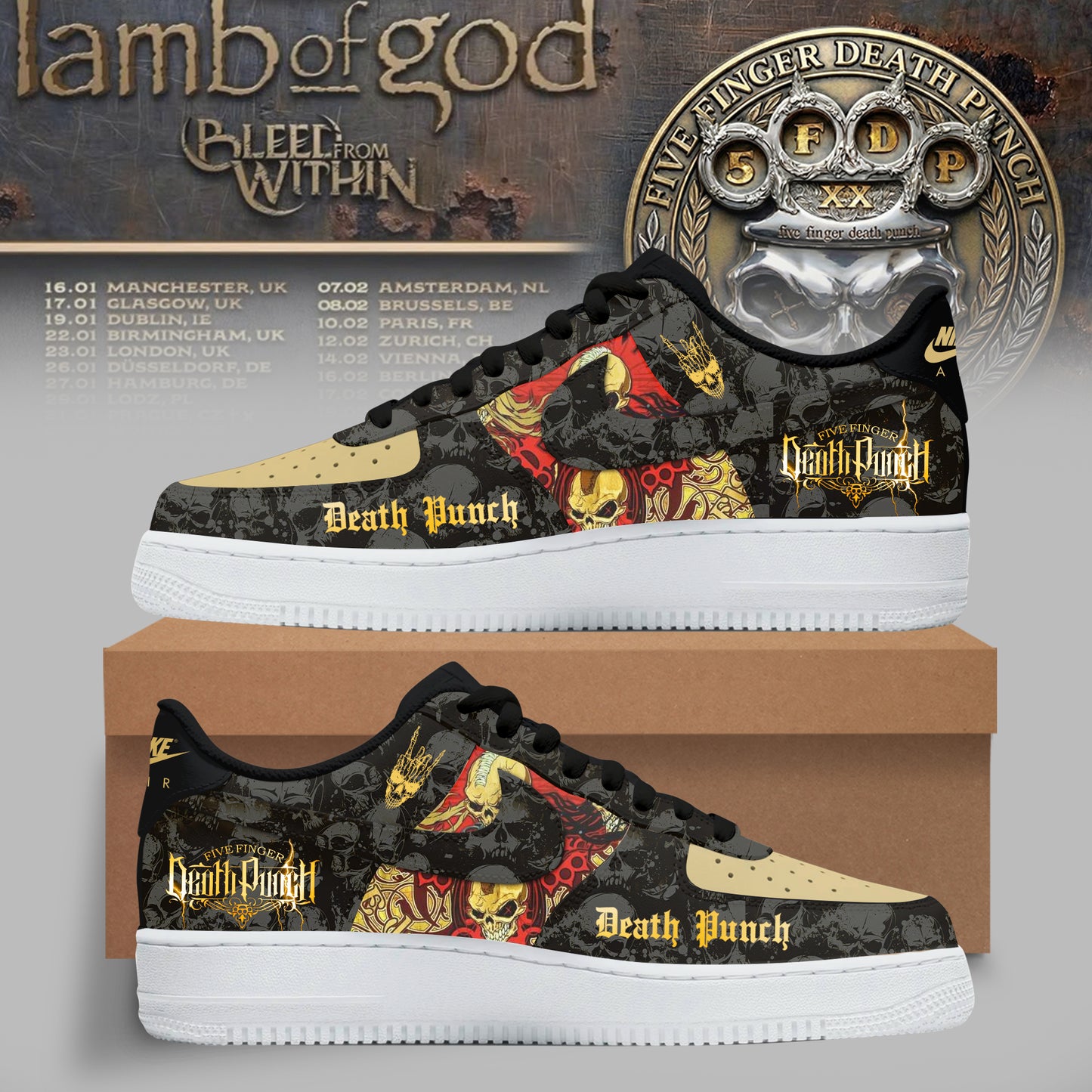 Golden Wreath Skull Shoes Edition