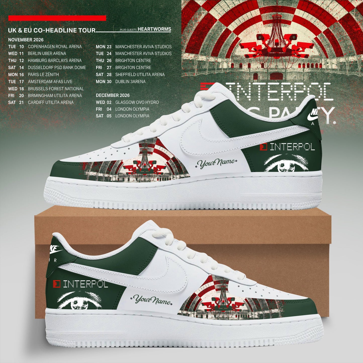 .INTERPOL x BLOC PARTY – UK & EU TOUR 2026 SNEAKER COLLECTION IS HERE