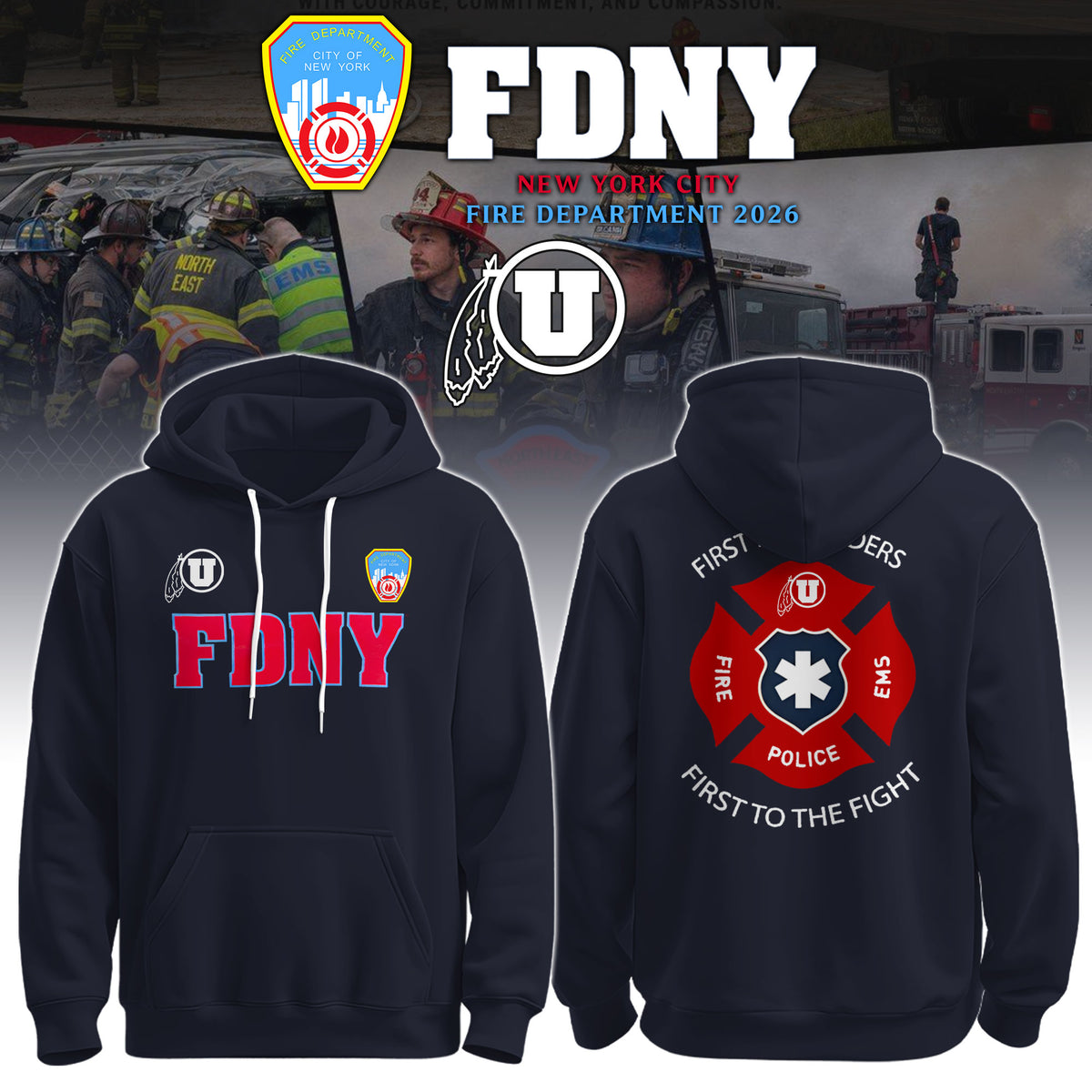 UTAH x NYPD First Responders Tribute Hoodie