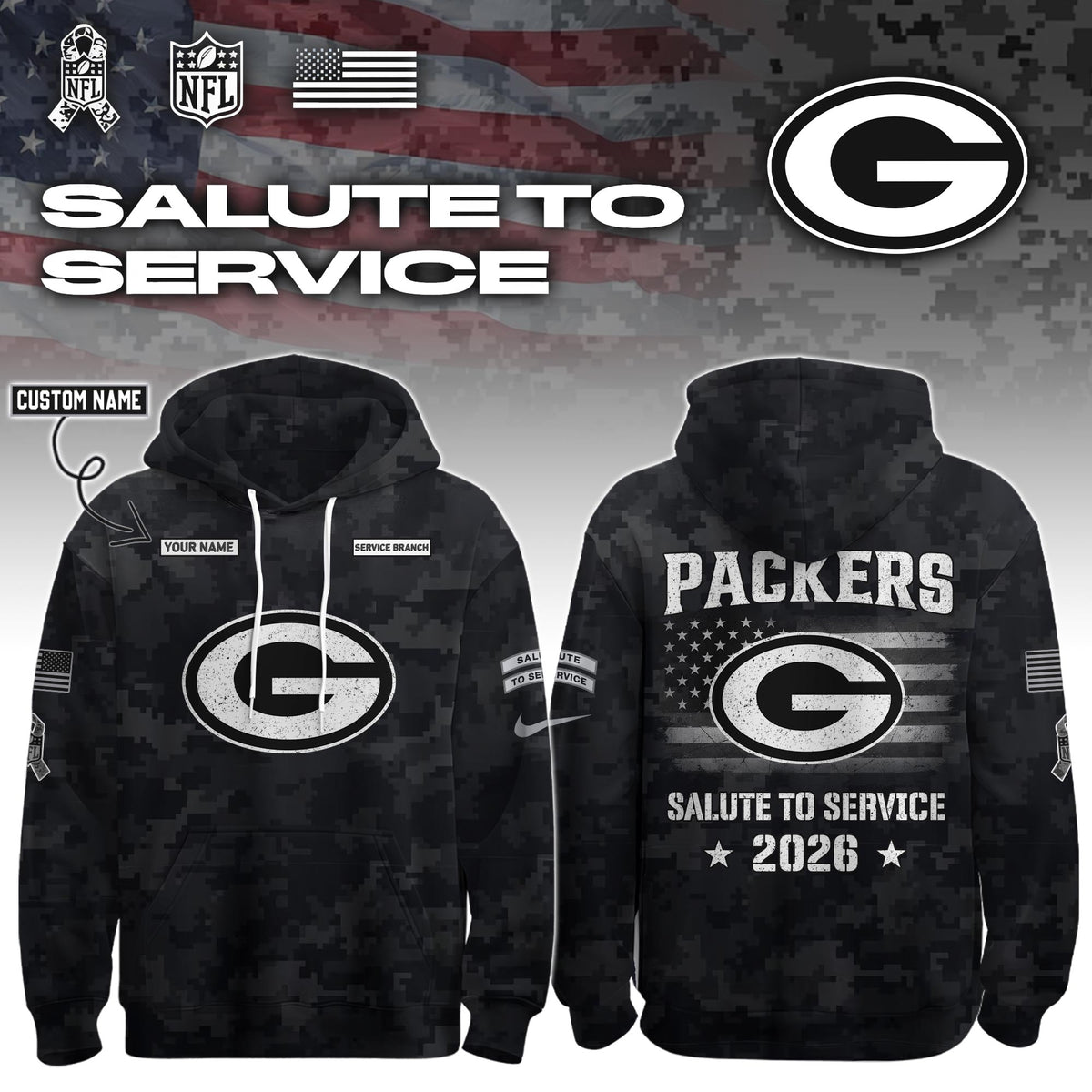 GB 2026 Salute to Service Hoodie custom personalization and service branch Limited Edition + Selling Out Fast