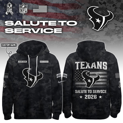 HOU 2026 Salute to Service Hoodie custom personalization and service branch Limited Edition + Selling Out Fast