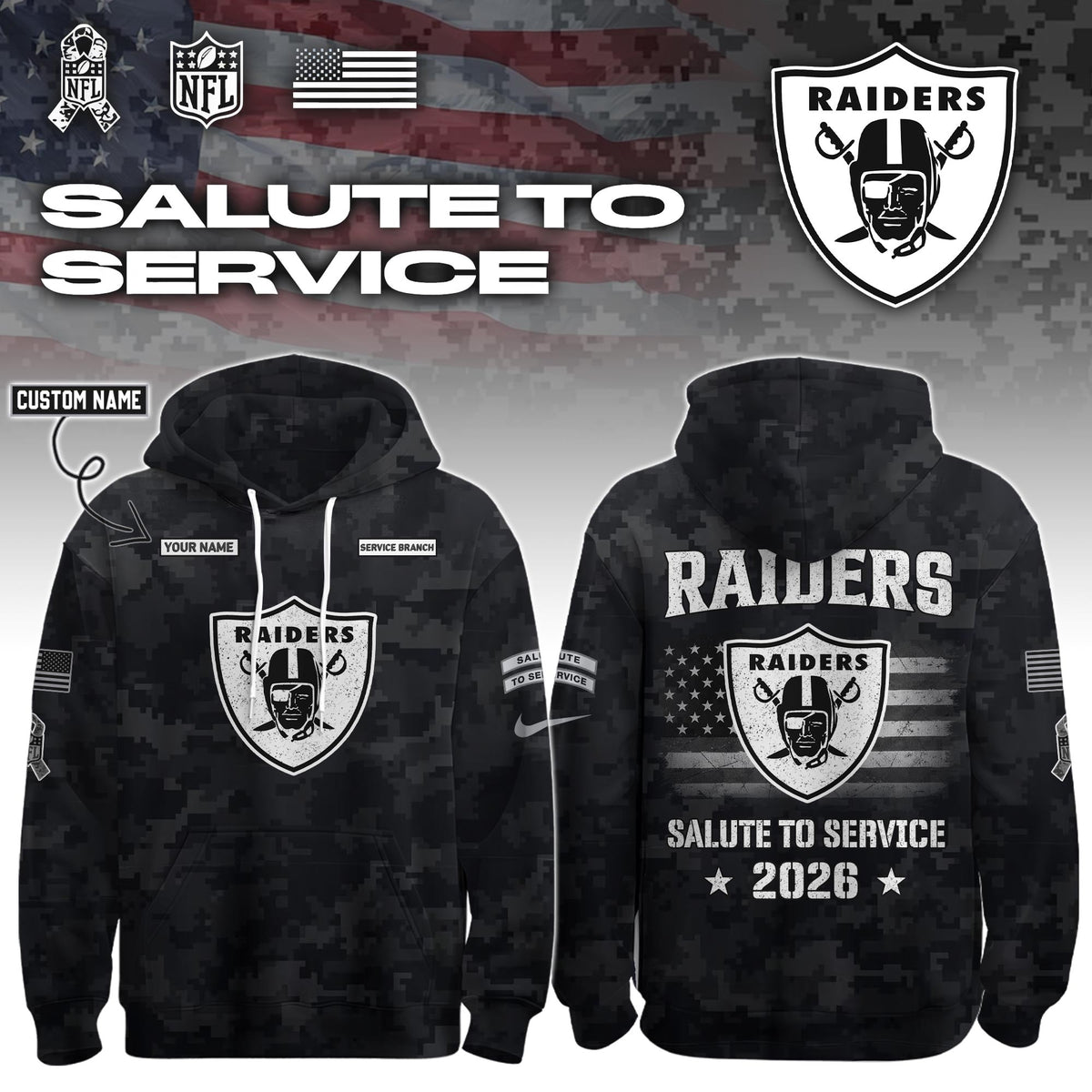 LV 2026 Salute to Service Hoodie custom personalization and service branch Limited Edition + Selling Out Fast