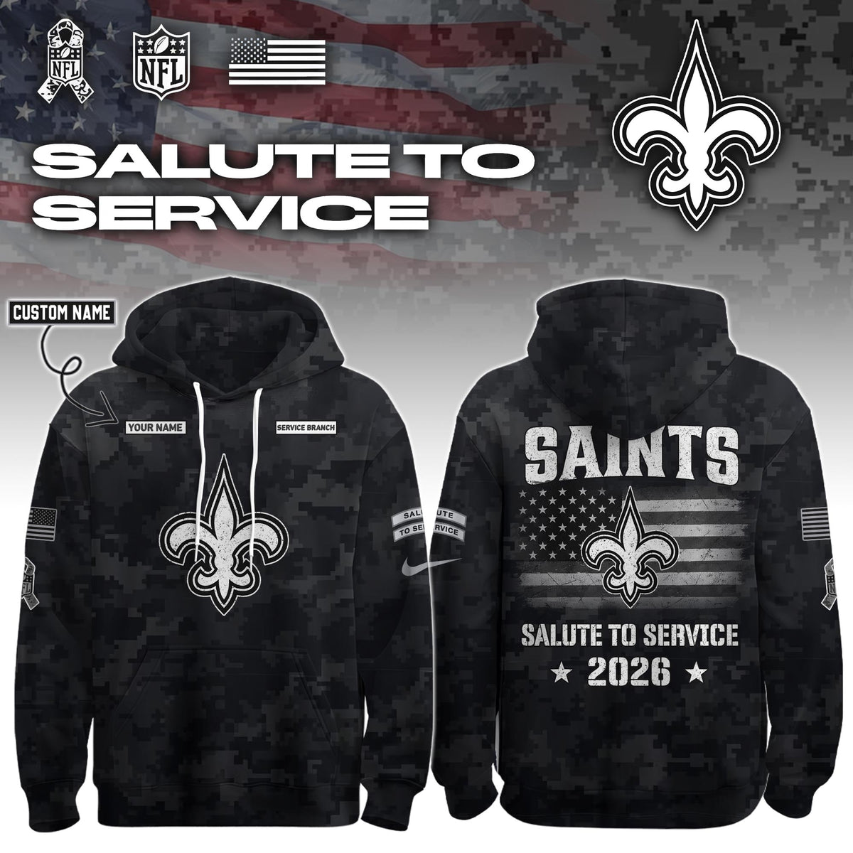 NO 2026 Salute to Service Hoodie custom personalization and service branch Limited Edition + Selling Out Fast