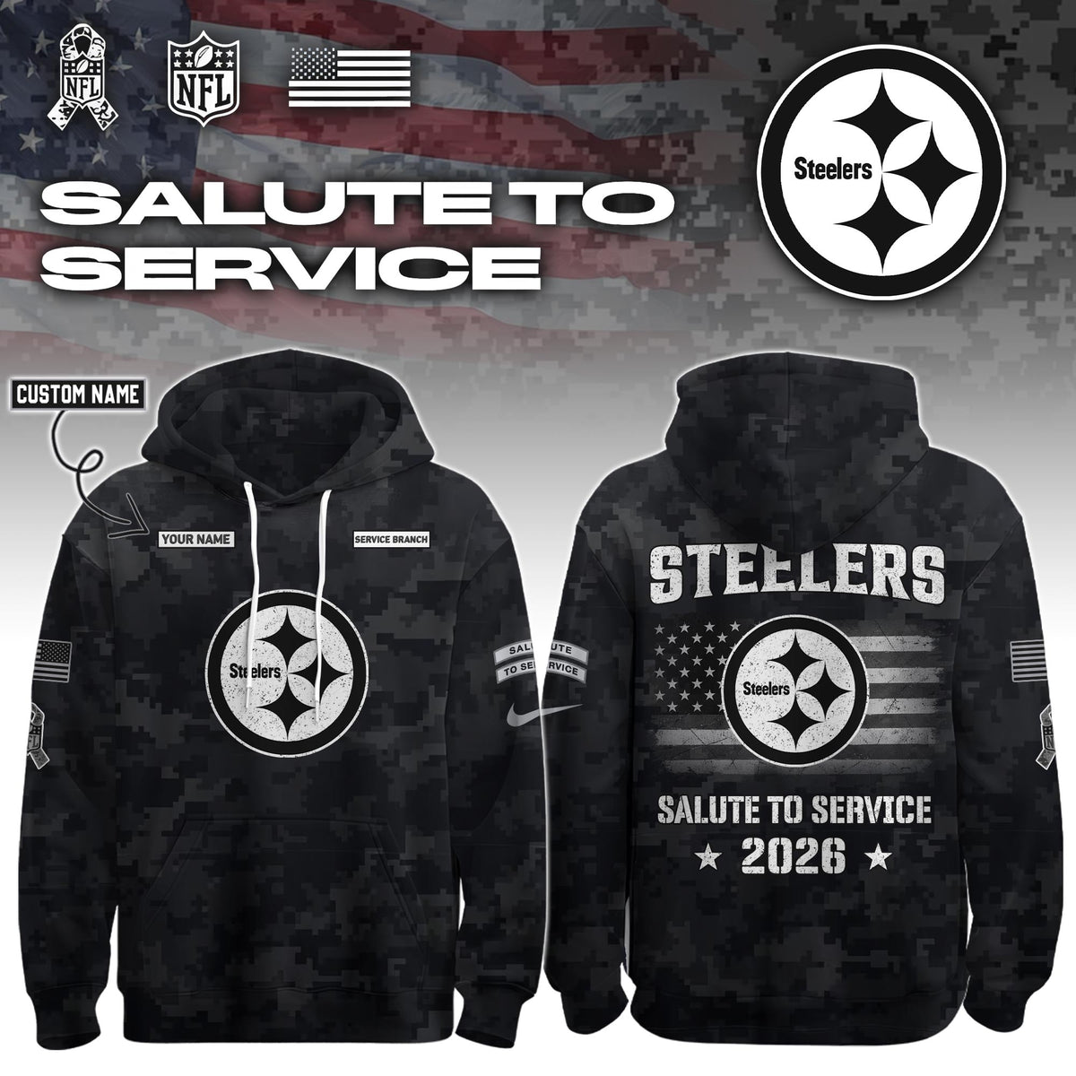 PIT 2026 Salute to Service Hoodie custom personalization and service branch Limited Edition + Selling Out Fast