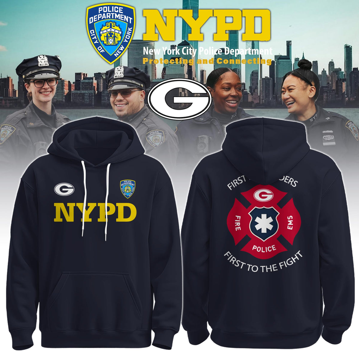 UGA x NYPD First Responders Tribute Hoodie