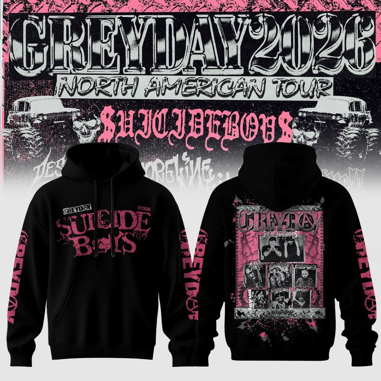 _Limited Edition Grey Day 2026: Grab Your Official Suicideboys Tour Hoodie