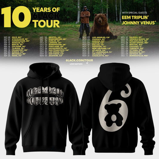 10 Years of 6LACK Tour Hoodie