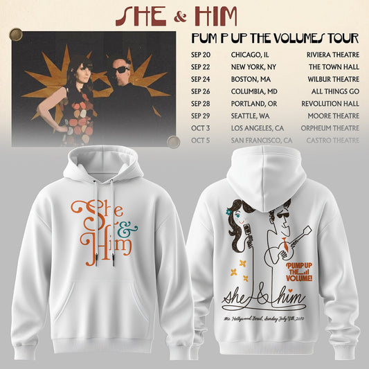 SHE & HIM – PUMP UP THE VOLUME COLLECTION HOODIE
