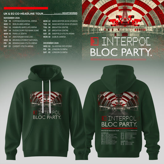 _INTERPOL x BLOC PARTY – UK & EU TOUR 2026 HOODIE COLLECTION IS HERE