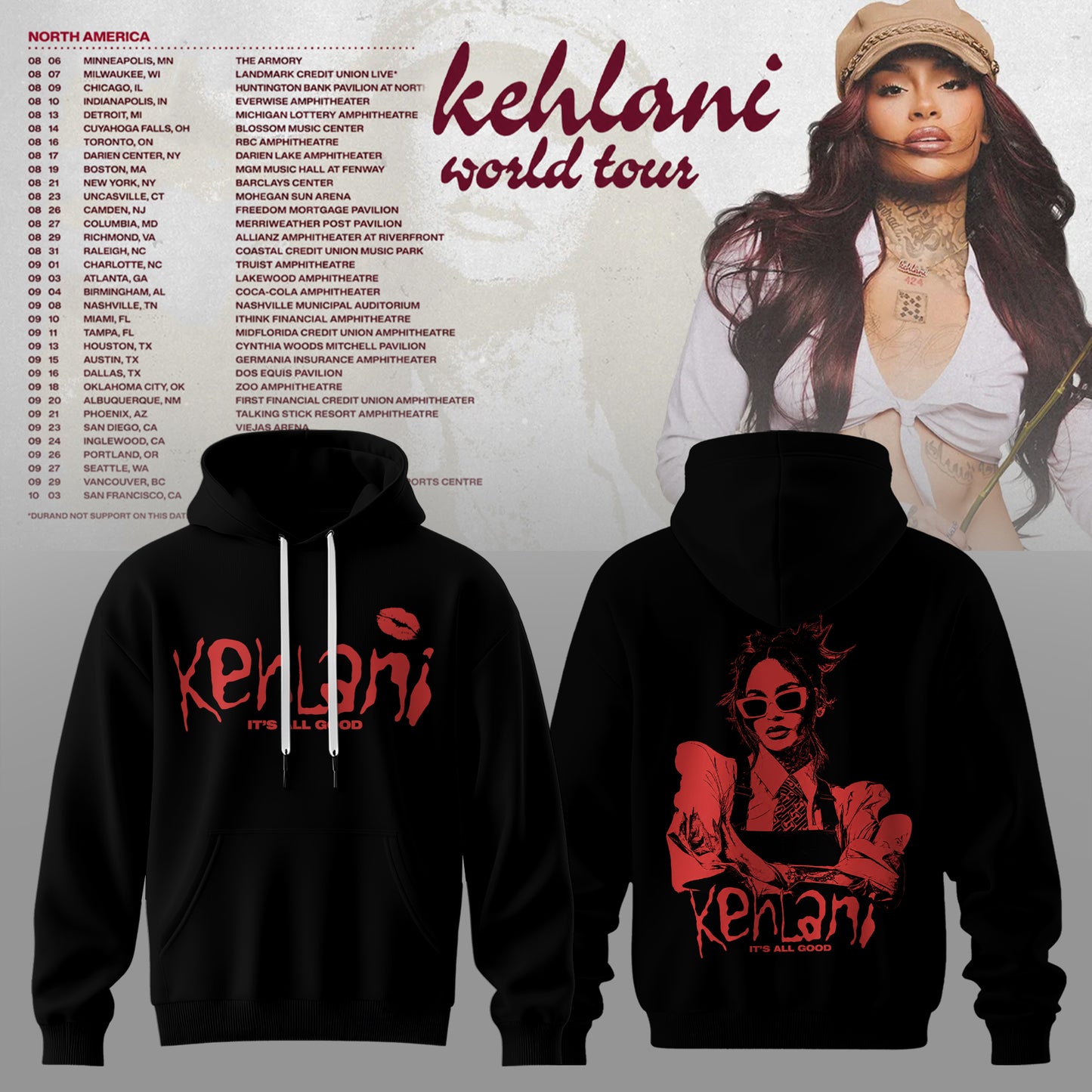 THE KEHLANI WORLD TOUR: North America Hoodie