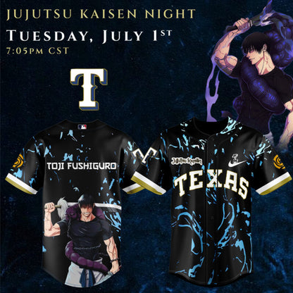 _,,Texas Rangers x Jujutsu Kaisen 2025 Baseball Jersey