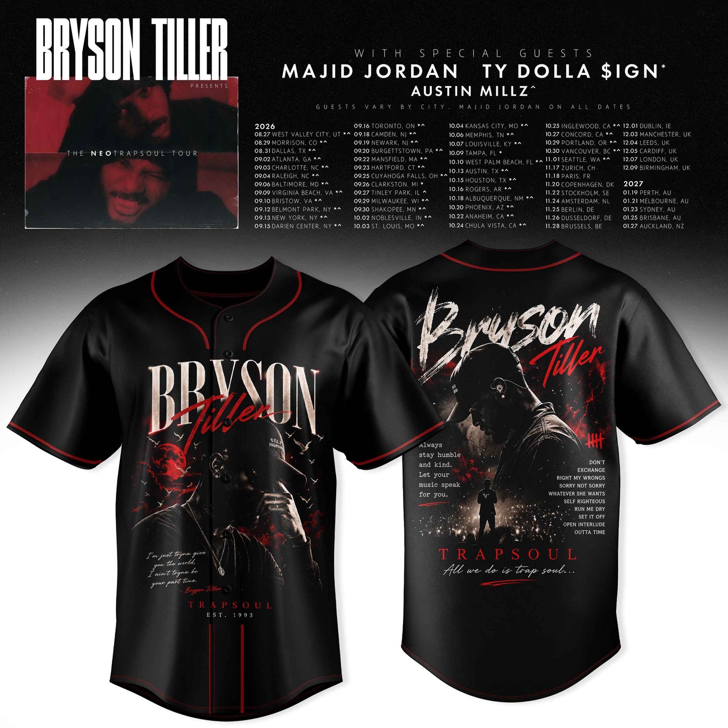 BRYSON TILLER – THE NEOTRAPSOUL COLLECTION JERSEY