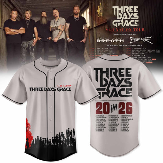 THREE DAYS GRACE – ALIENATION TOUR 2026 OFFICIAL JERSEY COLLECTION