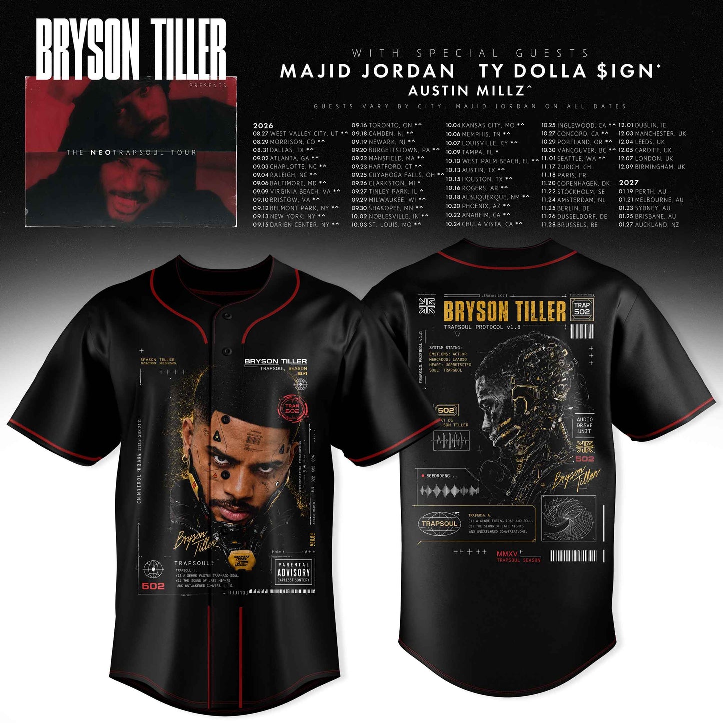 BRYSON TILLER – THE NEOTRAPSOUL COLLECTION JERSEY