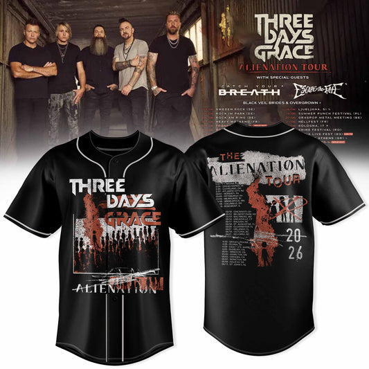 THREE DAYS GRACE – ALIENATION TOUR 2026 OFFICIAL JERSEY COLLECTION