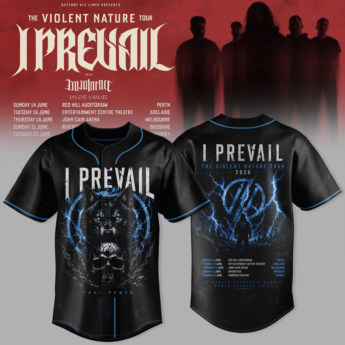_I PREVAIL – THE VIOLENT NATURE TOUR JERSEY