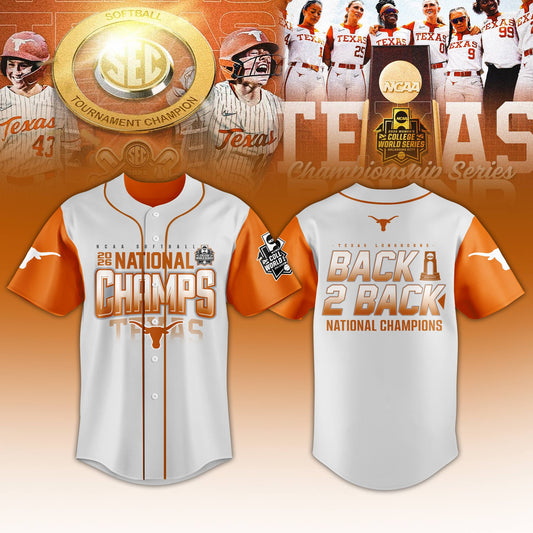 ,Texas Longhorns SoftBall Championship 2026 Women’s College World Series Jersey