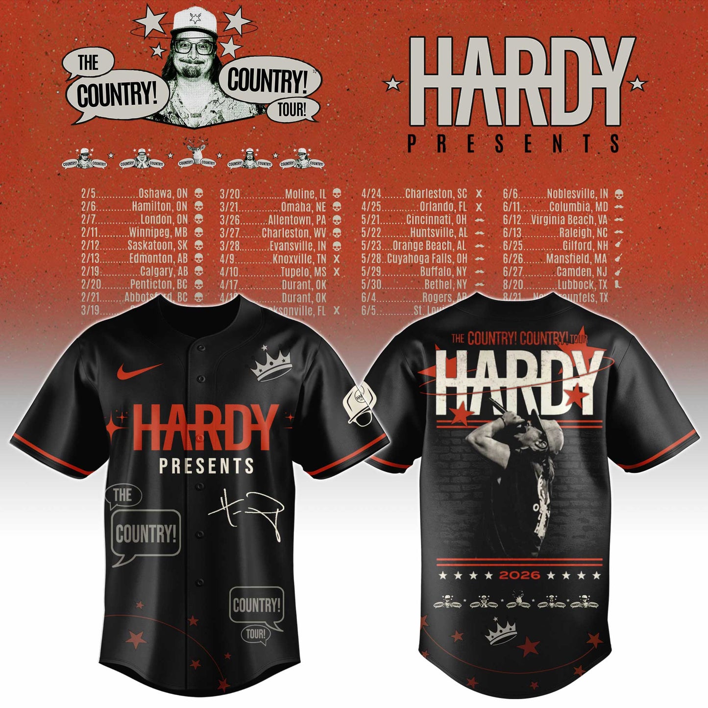 Hardy The Country Country Tour 2026 Tshirt