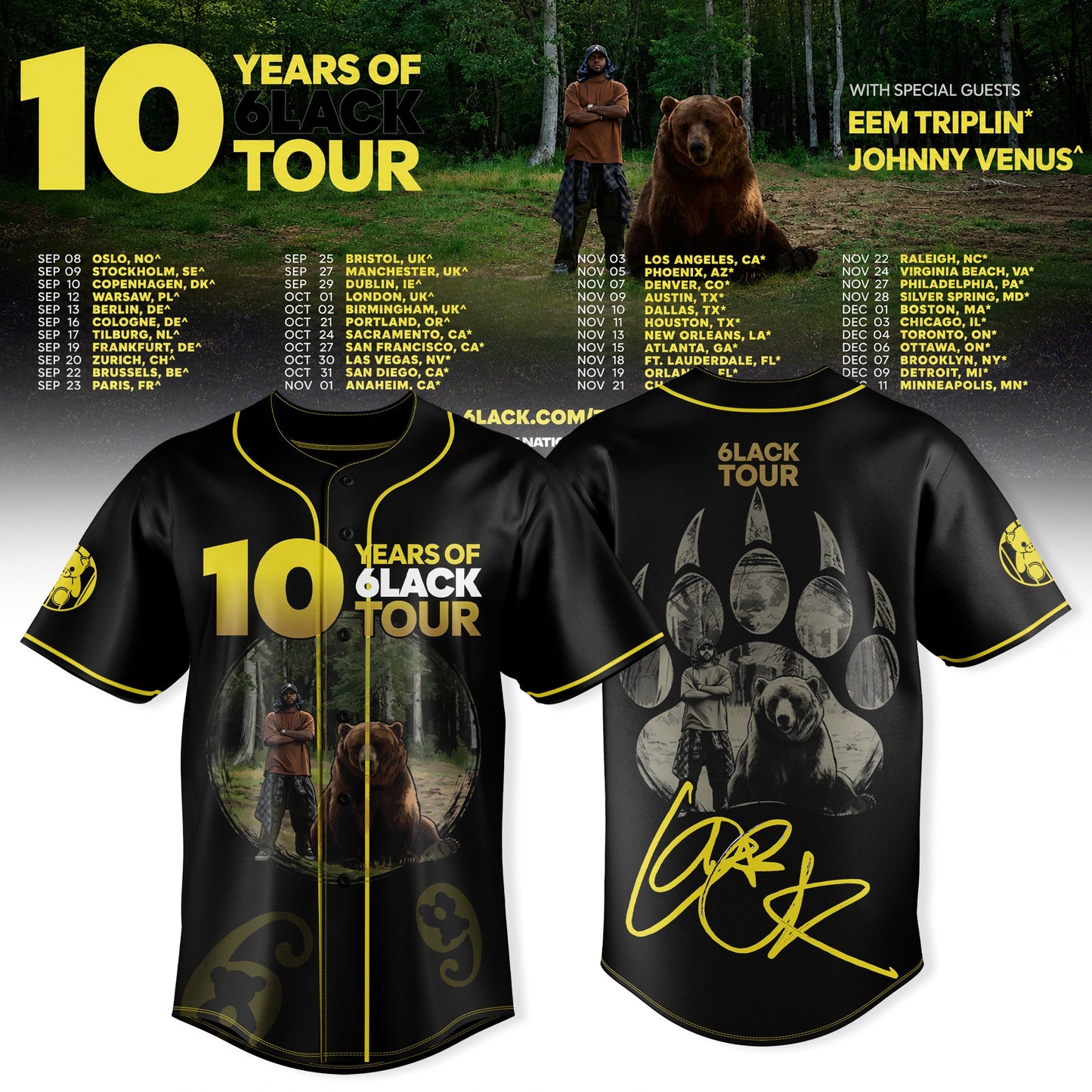 _ 10 Years of 6LACK Tour Jersey