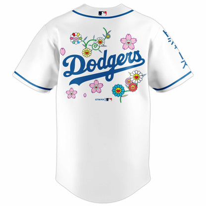 LA Dodgers White Baseball Jersey x Takashi Murakami World Series Champions 2025 Season