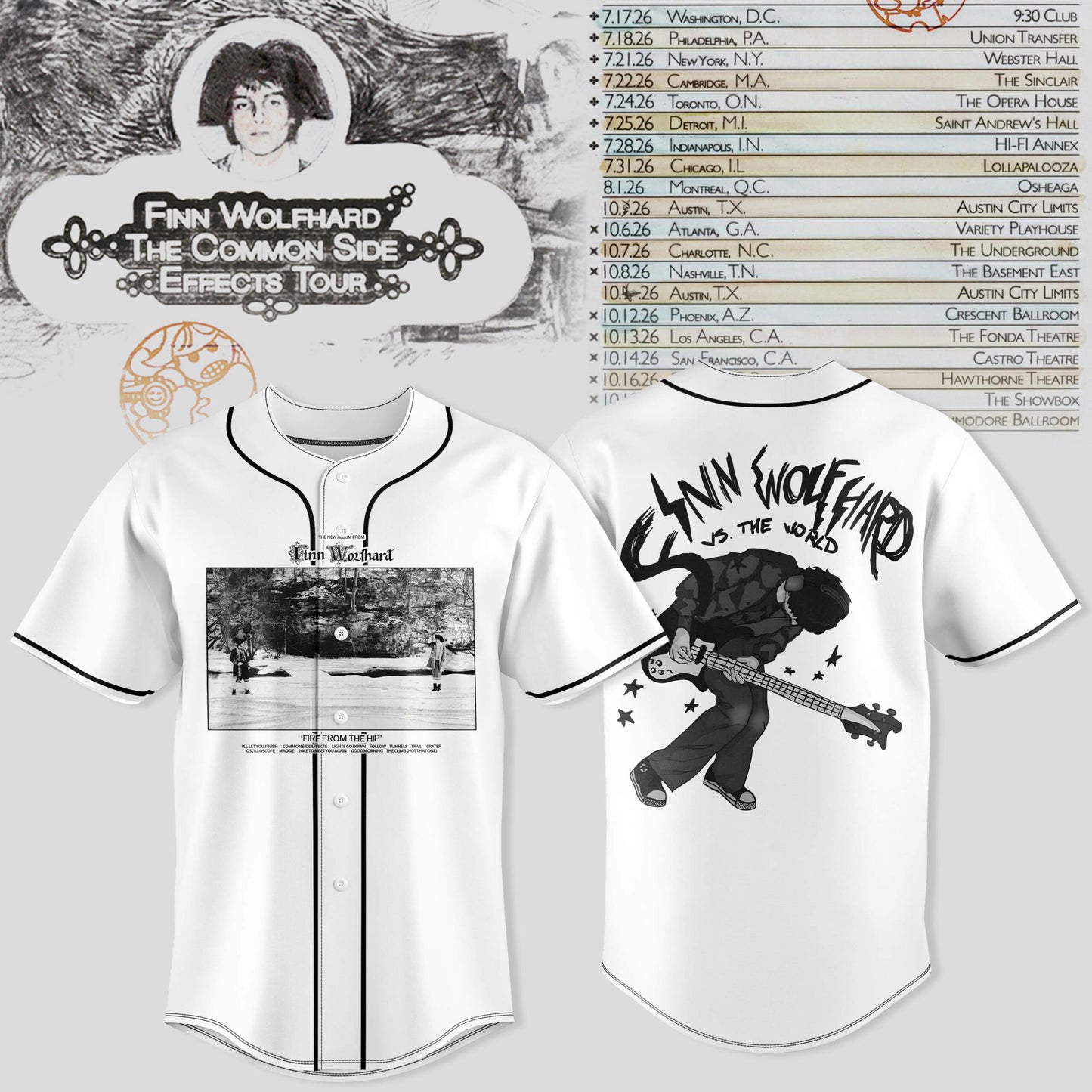 Finn Wolfhard – The Common Side Effects Tour Jersey