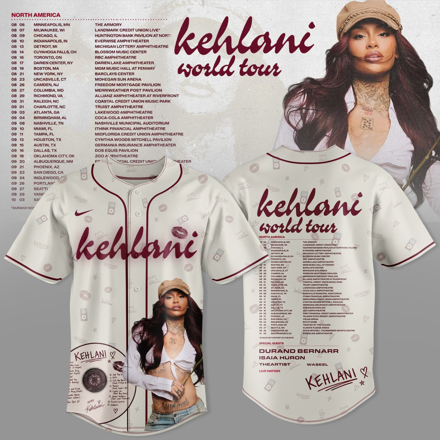Kehlani World Tour 2026 Limited Edition Jersey