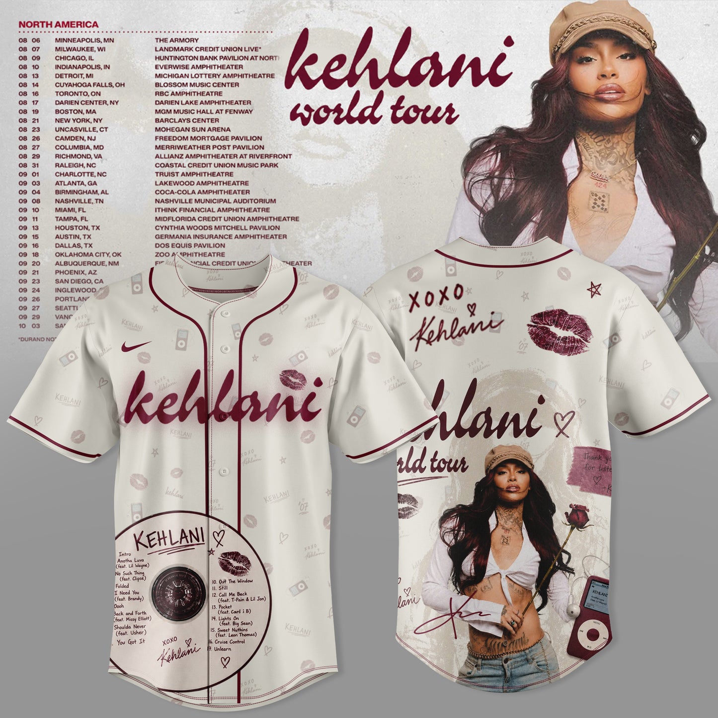 Kehlani World Tour 2026 Limited Edition Jersey