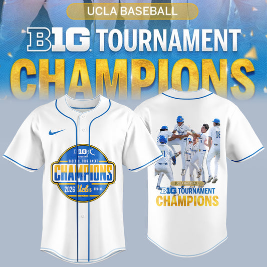 BIG TEN BASEBALL TOURNAMENT CHAMPIONS 2026 – UCLA Bruins Baseball Jersey