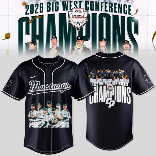 _ Big West Conference 2026 Champions – Cal Poly Mustangs Baseball Jersey