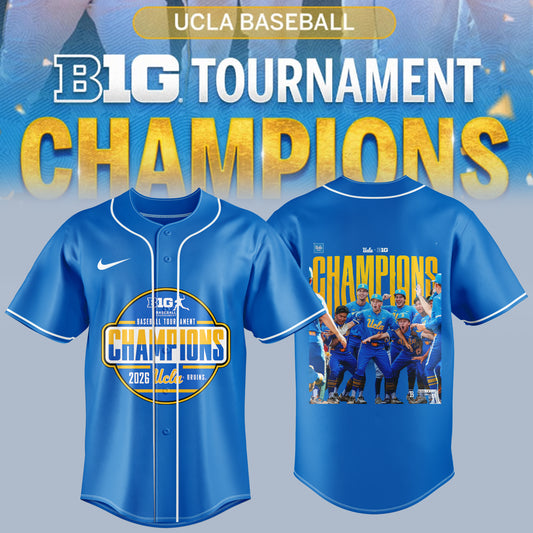 BIG TEN BASEBALL TOURNAMENT CHAMPIONS 2026 – UCLA Bruins Baseball Jersey