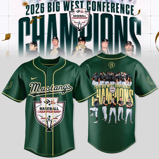 _ Big West Conference 2026 Champions – Cal Poly Mustangs Baseball Jersey