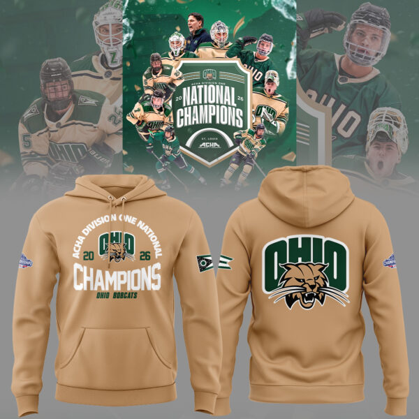 Limited Edition Ohio Bobcat ACHA National Champions 2026🏆Hoodie