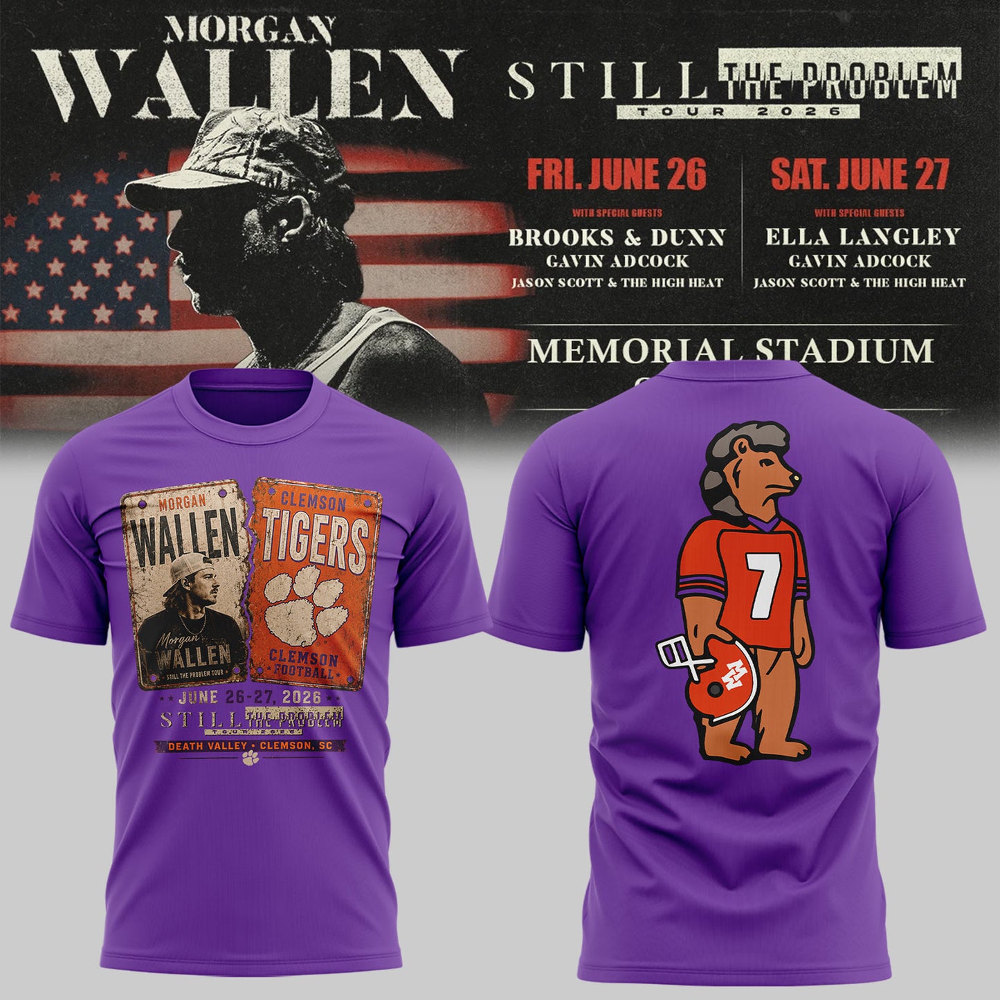MW “Still The Problem Tour”at Clemson Memorial Stadium Shirt