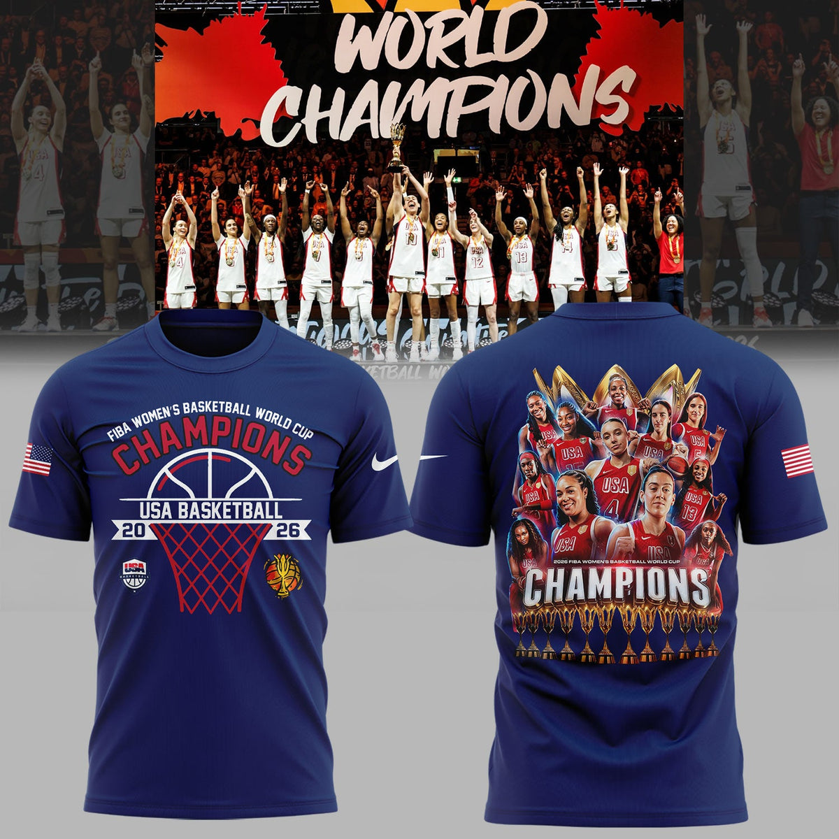 Limited Edition FIBA Women’s Basketball WC 2026 Champions 🏀🏆 Shirt