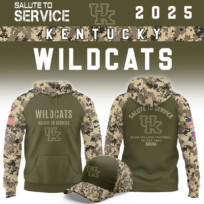 Kentucky Wildcats Salute To Service Limited Hoodie and Cap 2025 Collection