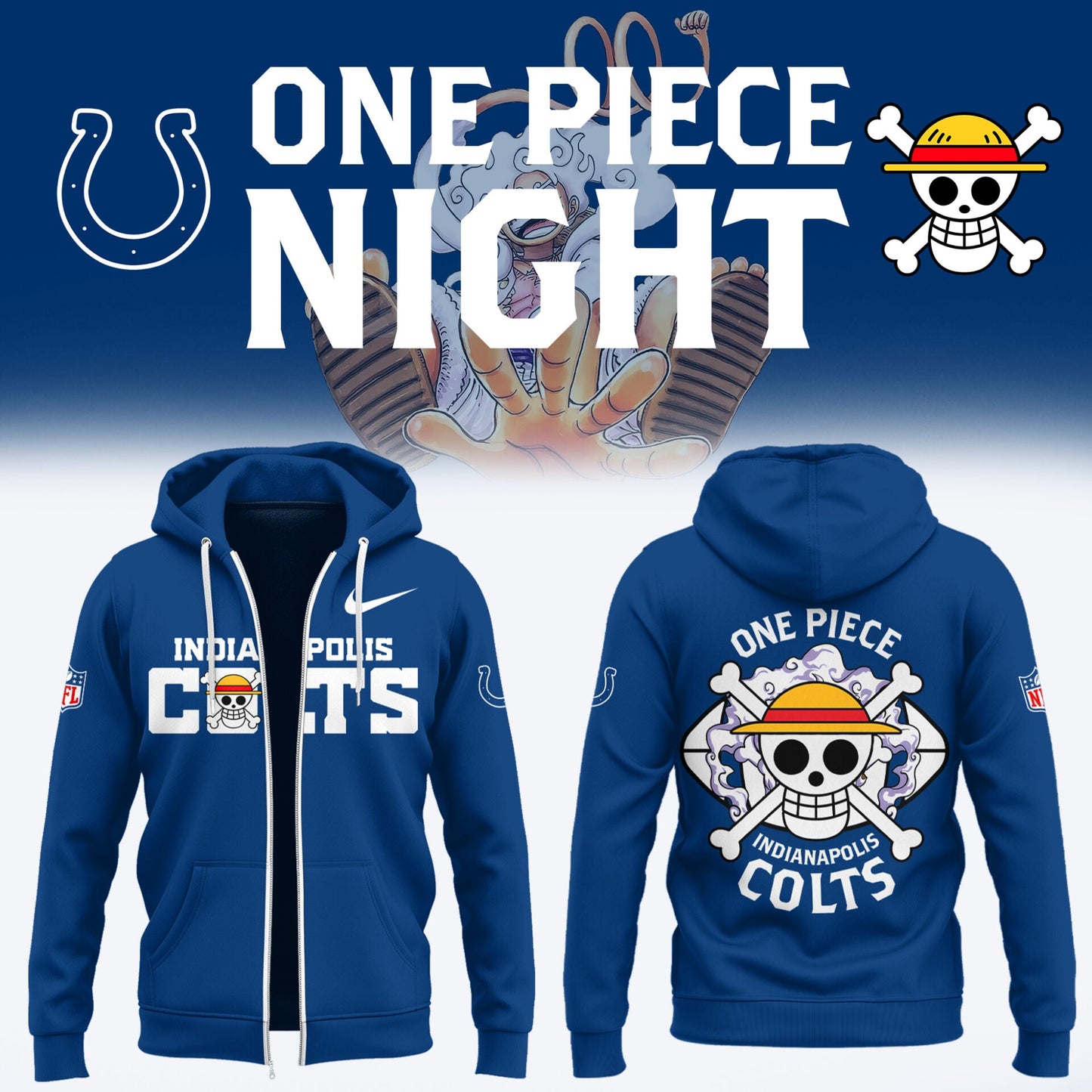 One Piece x Colts Limited Edition zipHoodie-LL0109252003