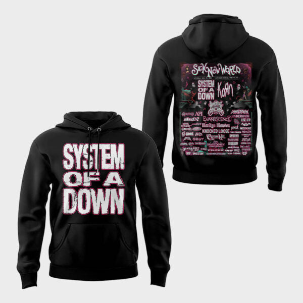 Limited Edition SOAD Tour 2026 SICK NEW WORLD Hoodie