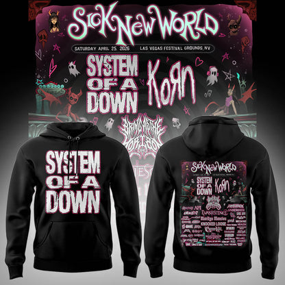 Limited Edition SOAD Tour 2026 SICK NEW WORLD Hoodie