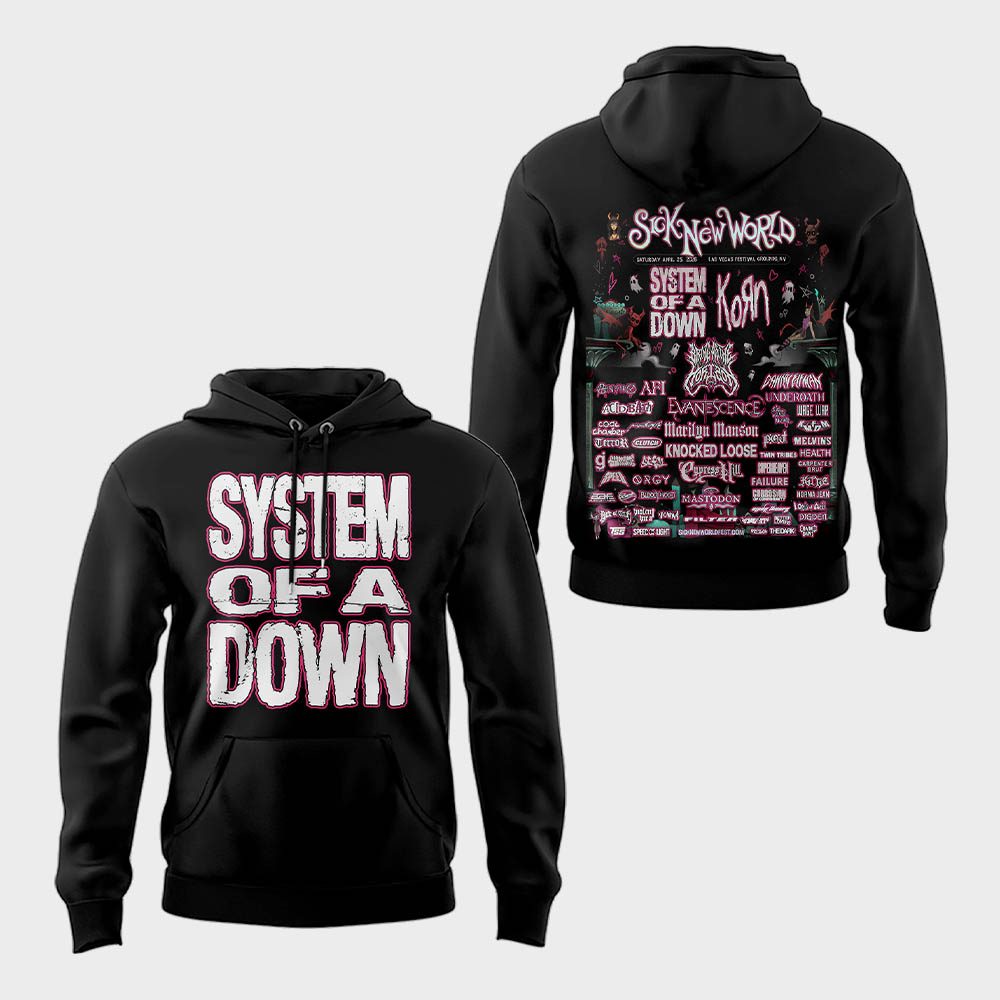 Limited Edition SOAD Tour 2026 SICK NEW WORLD Hoodie