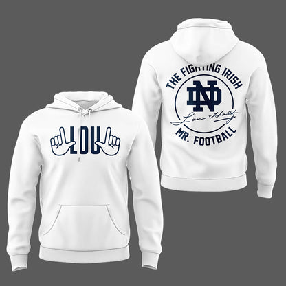 Limited Edition Irish FB Remembering the life and legacy of Lou Holtz 1937-2026 Hoodie