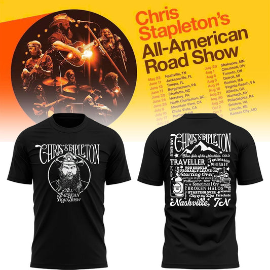 Limited Edition Chris Stapleton “All-American Road Show” At Nissan Stadium Tshirt