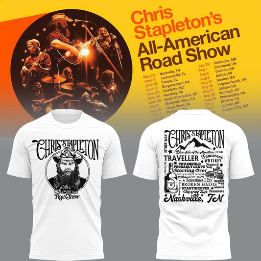 Limited Edition Chris Stapleton “All-American Road Show” At Nissan Stadium Tshirt