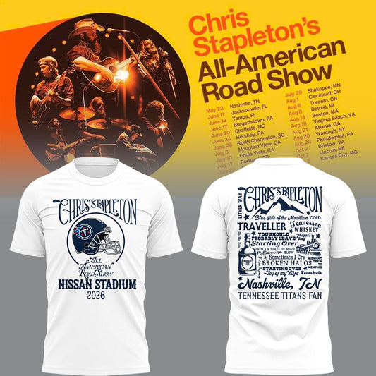 Limited Edition Chris Stapleton “All-American Road Show” At Nissan Stadium Tshirt