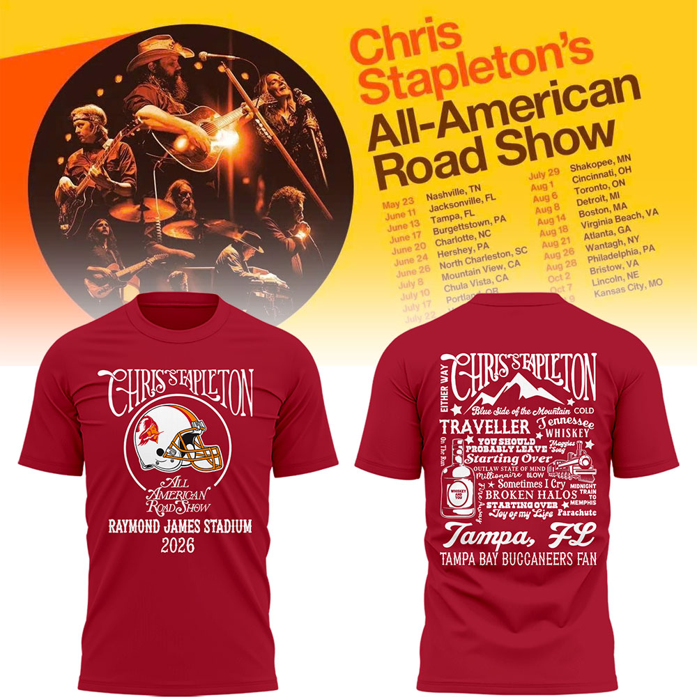 Limited Edition Tampa Bay Buccaneers x Chris Stapleton “All-American Road Show” Tshirt