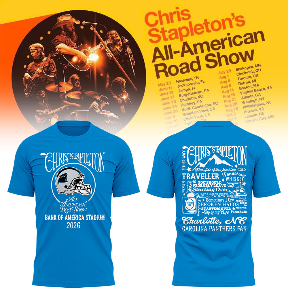 Limited Edition Carolina Panthers x Chris Stapleton “All-American Road Show” Tshirt