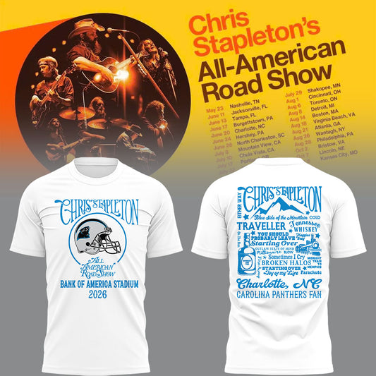 Limited Edition Carolina Panthers x Chris Stapleton “All-American Road Show” Tshirt
