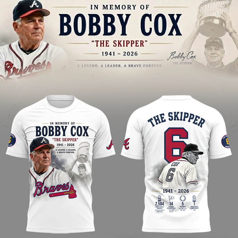 Atlanta Braves “Remembering Bobby Cox – The Legendary Manager” Tshirt