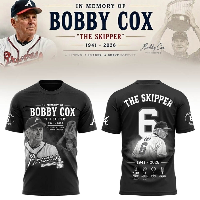 Atlanta Braves “Remembering Bobby Cox – The Legendary Manager” Tshirt